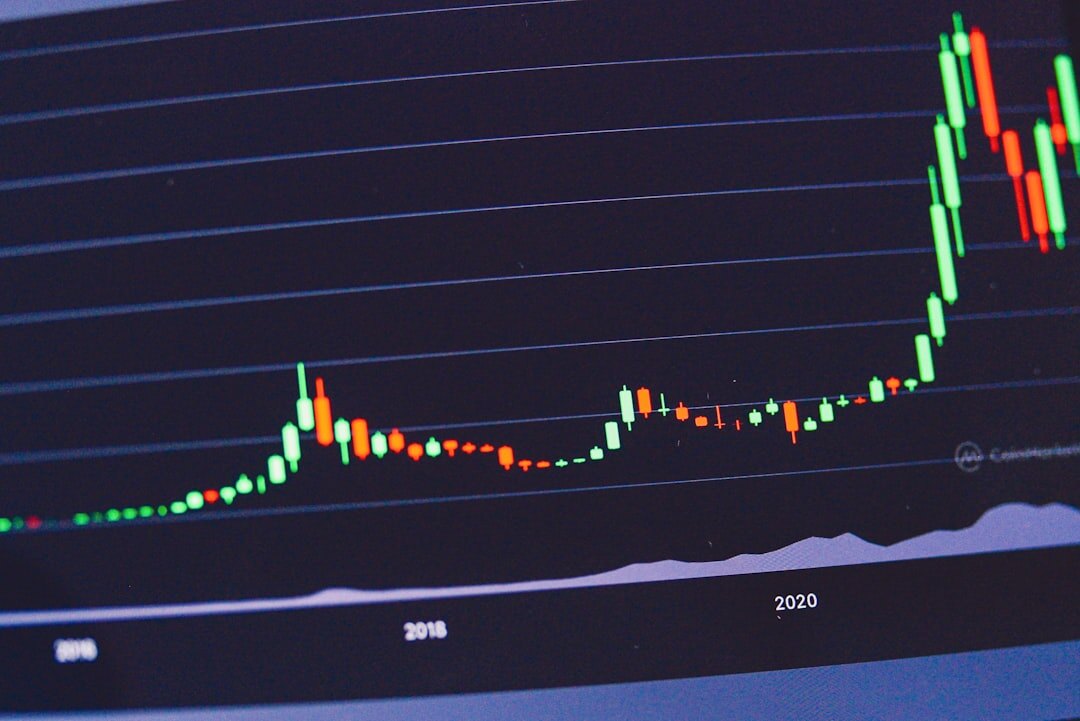 financial charts on screen