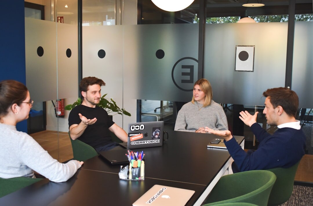 team discussing green finance